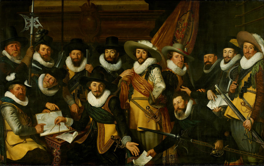 Fusiliers de la compagnie du capitaine Albert Coenraetsz. Burgh et le lieutenant Pieter Evertsz. Hulft - Werner van den Valckert