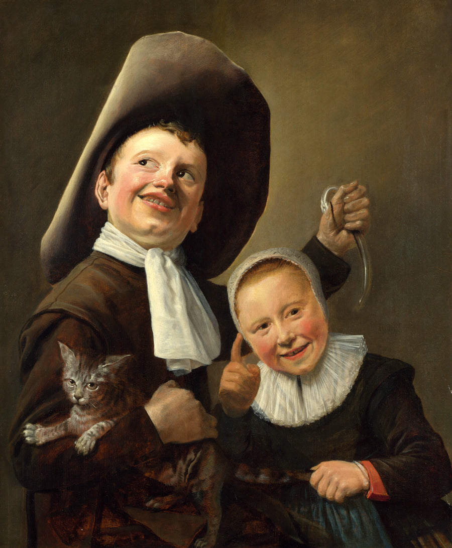 Garçon et Fille avec un chat et une anguille - Judith Leyster