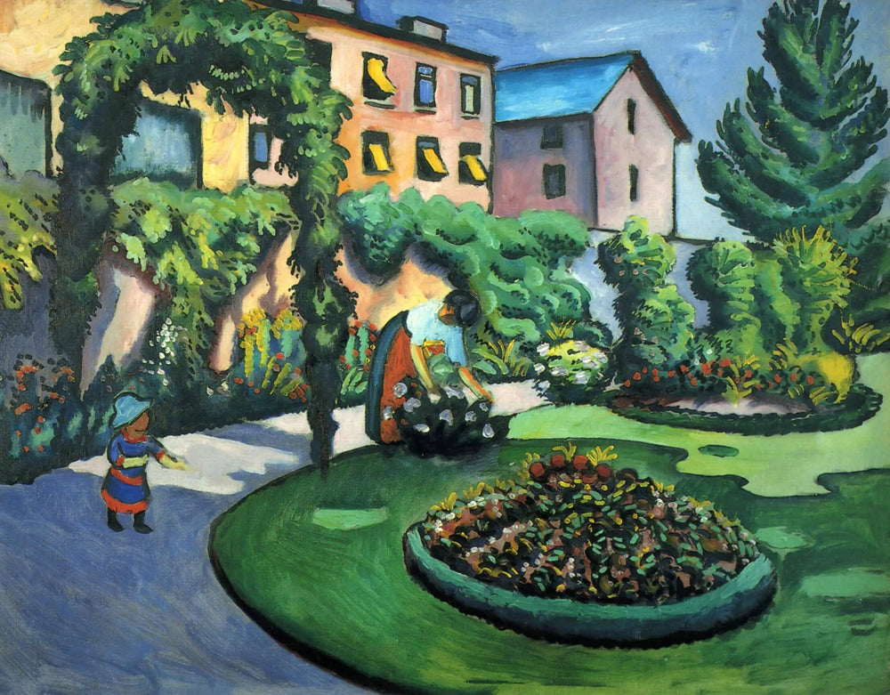 Gartenbild - August Macke image 1 reproduction réalisée par Alpha Reproduction