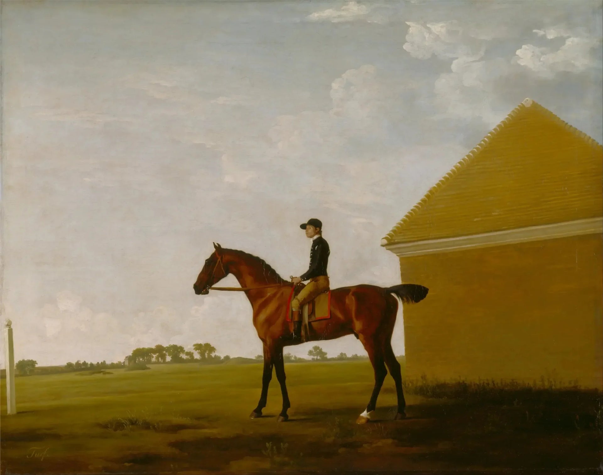 Gazon, avec jockey en place, à Newmarket - George Stubbs image 1 copie de tableau peinte à la main