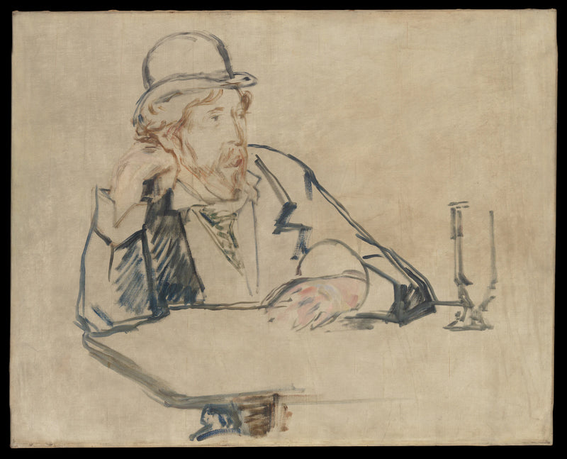 George Moore (1852-1933) au café - Edouard Manet