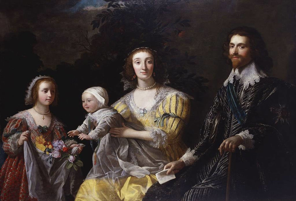 George Villiers, 1er duc de Buckingham (1592-1628) avec sa famille - Gerrit van Honthorst image 1 reproduction de peinture à l’huile