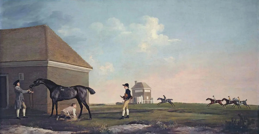 ニューマーケット・ヒースのギムクラッグ、調教師、馬丁、ジョッキーとともに - ジョージ・スタブズ

Source:
Gimcrack sur Newmarket Heath, avec un entraîneur, un palefrenier et un jockey - George Stubbs