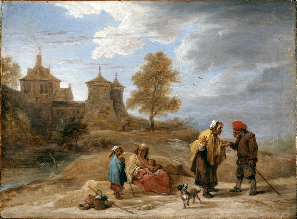 Gitans dans un paysage - David Teniers le Jeune image 1 reproduction de peinture à l’huile