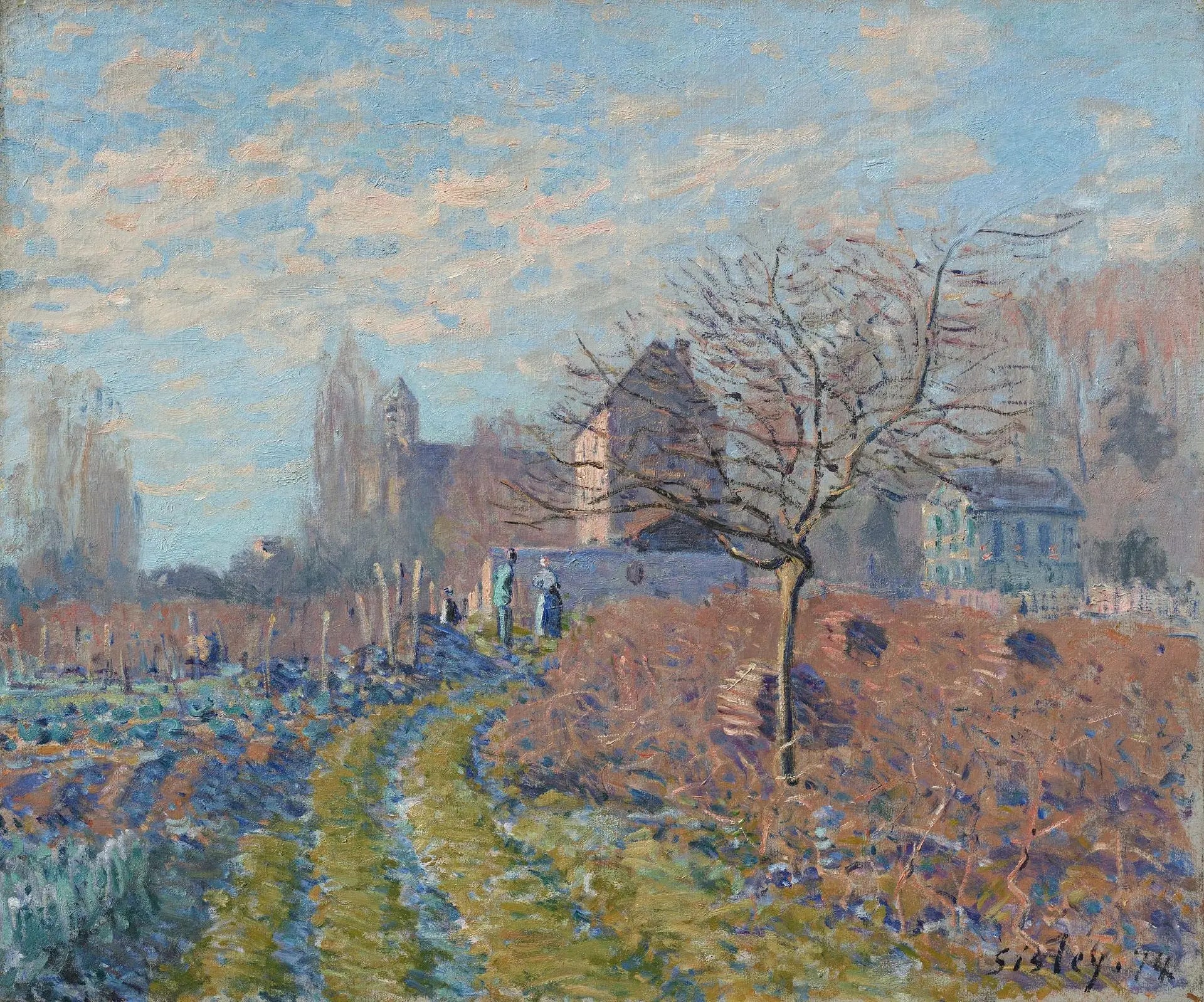Givre blanc, été de la Saint-Martin - Alfred Sisley image 1 reproduction artisanale de tableau