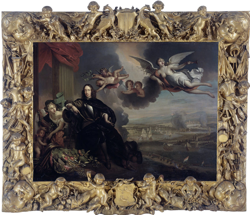 Glorification de Cornelis de Witt, avec le voyage à Chatham en arrière-plan - Jan de Baen