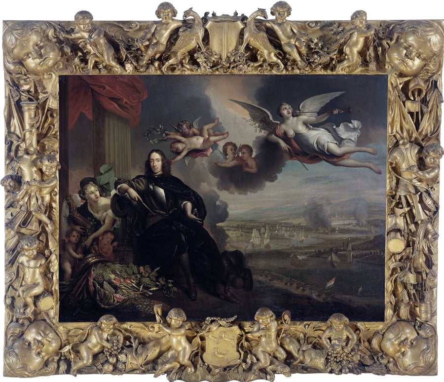 Glorification de Cornelis de Witt, avec le voyage à Chatham en arrière-plan - Jan de Baen