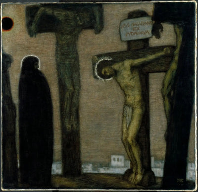 Reproduction du tableau « Golgotha - Franz Von Stuck » par Alpha Reproduction en peinture à l’huile