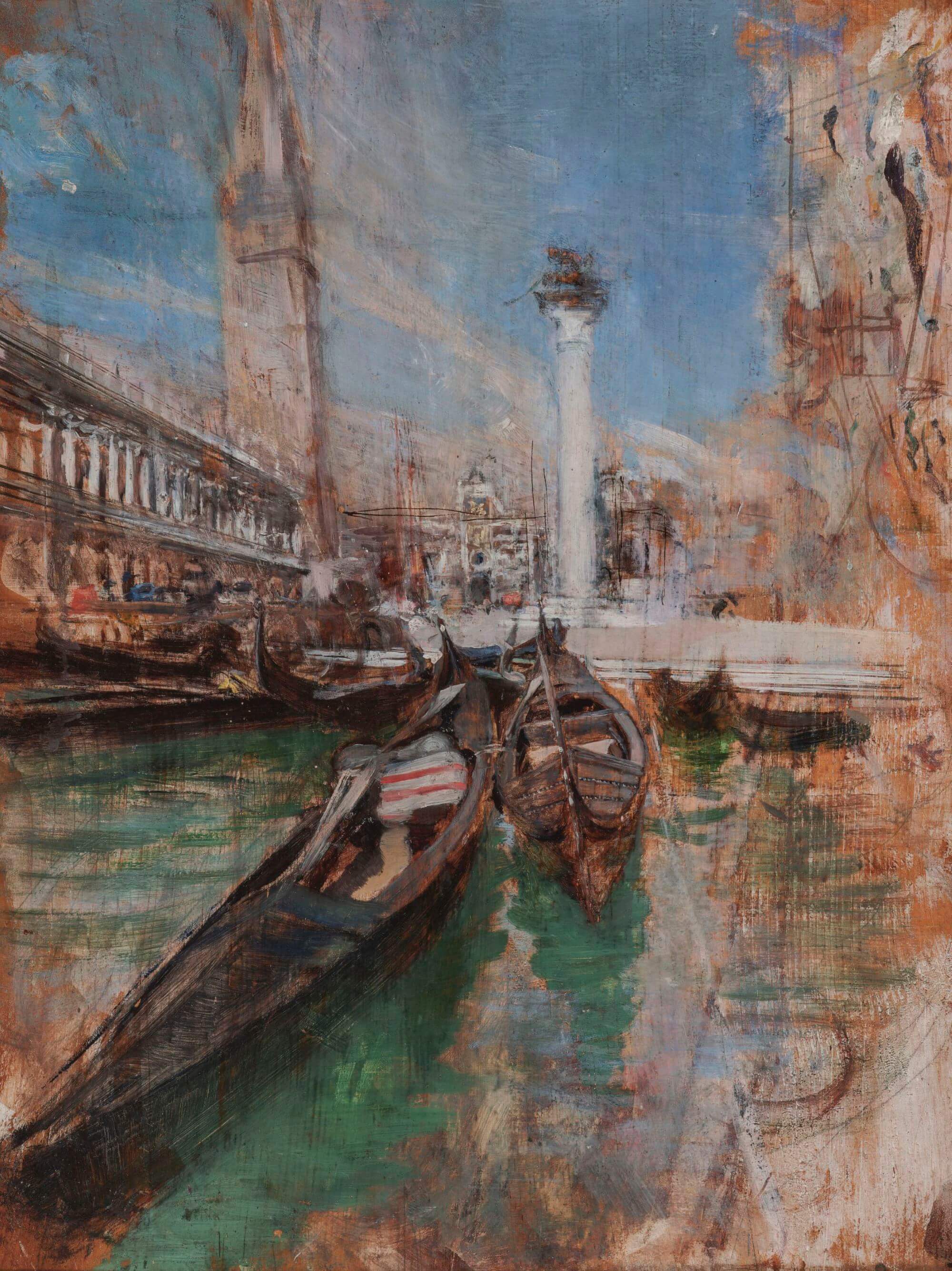 Gondoles devant la place Saint-Marc - Giovanni Boldini - Alpha Reproduction