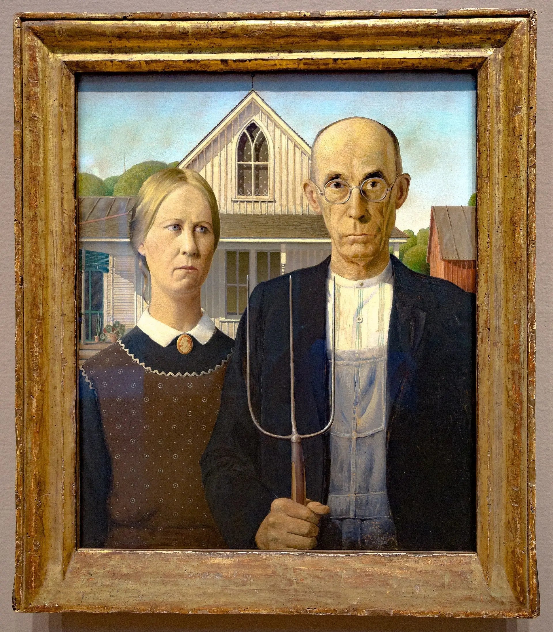 gothique américain - Grant Wood - Alpha Reproduction