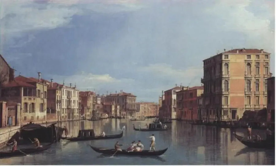 グランド・カナル東側、ベンボ宮殿からヴェンドラミン＝カルルジ宮殿まで - カナレット

Source:
Grand Canal vers l'Est, du Palais Bembo au Palais Vendramin-Calergi - Canaletto