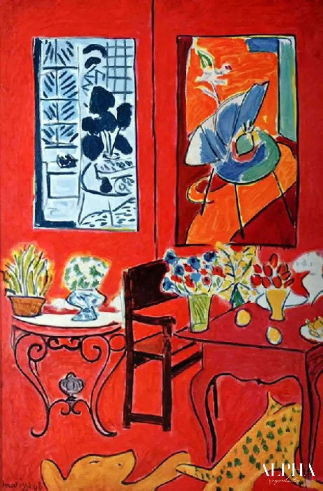 Grand intérieur rouge - Matisse - Reproductions de tableaux et peintures haut de gamme