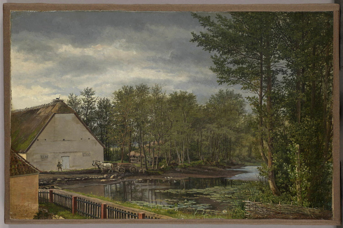 Une grange à Langebeksgaard (Danemark) - Frederik Hansen Sødring