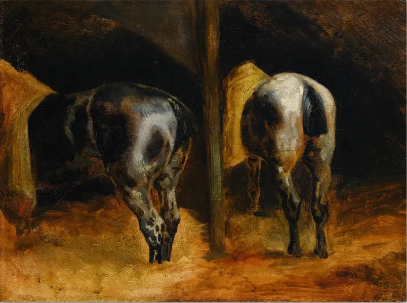 Groupes de chevaux - Théodore Géricault image 1 copie de tableau peinte à la main