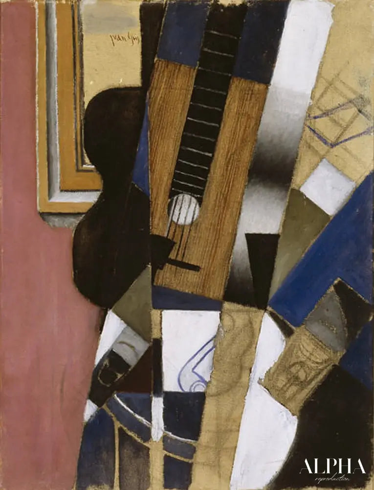 Guitare et pipe - Juan Gris - Reproductions de tableaux et peintures haut de gamme