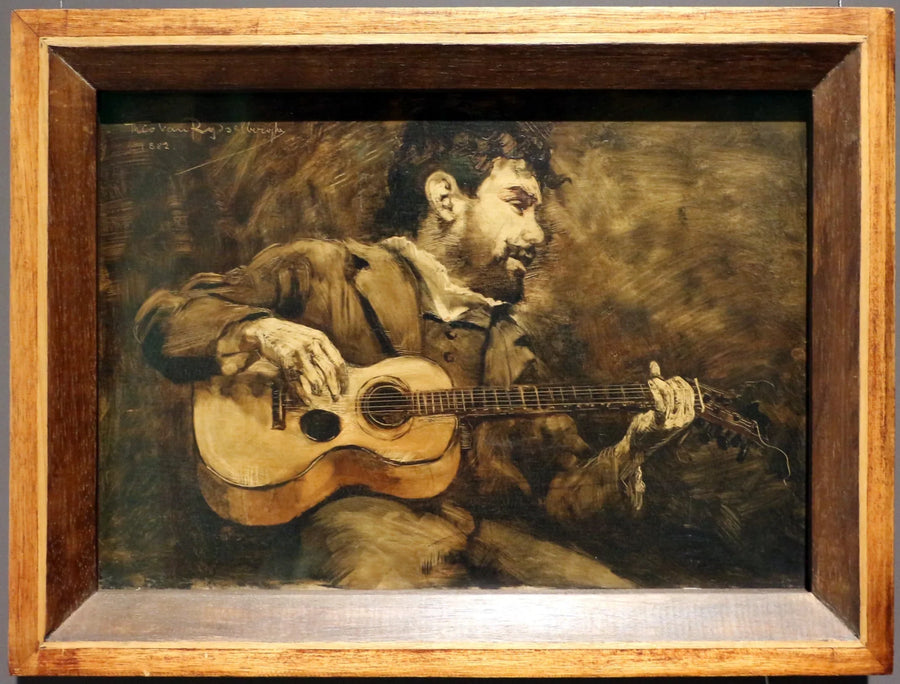 ギタリスト - スペイン人画家ダリオ・デ・レゴヨスの肖像 - テオ・ヴァン・リッセルベルヘ