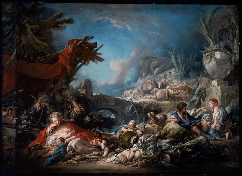 ソースに止まる - フランソワ・ブーシェ

Source:
Halte à la source - François Boucher