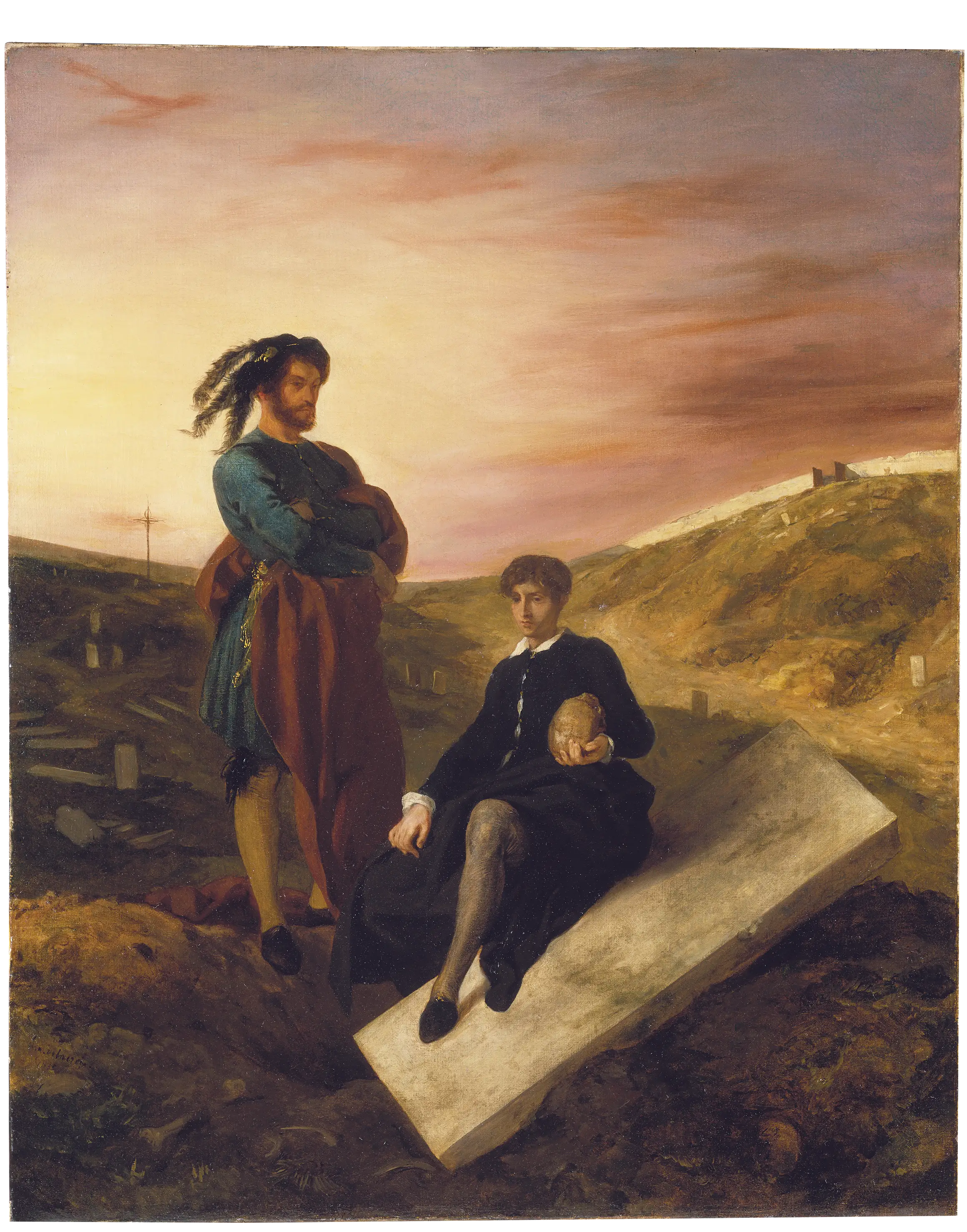 Hamlet et Horatio au cimetière - Eugène Delacroix image 1 reproduction réalisée par Alpha Reproduction