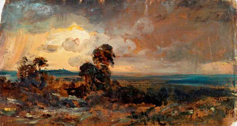 ハムステッド：嵐の夕日 - ジョン・コンスタブル

Source:
Hampstead : Coucher de soleil orageux - John Constable