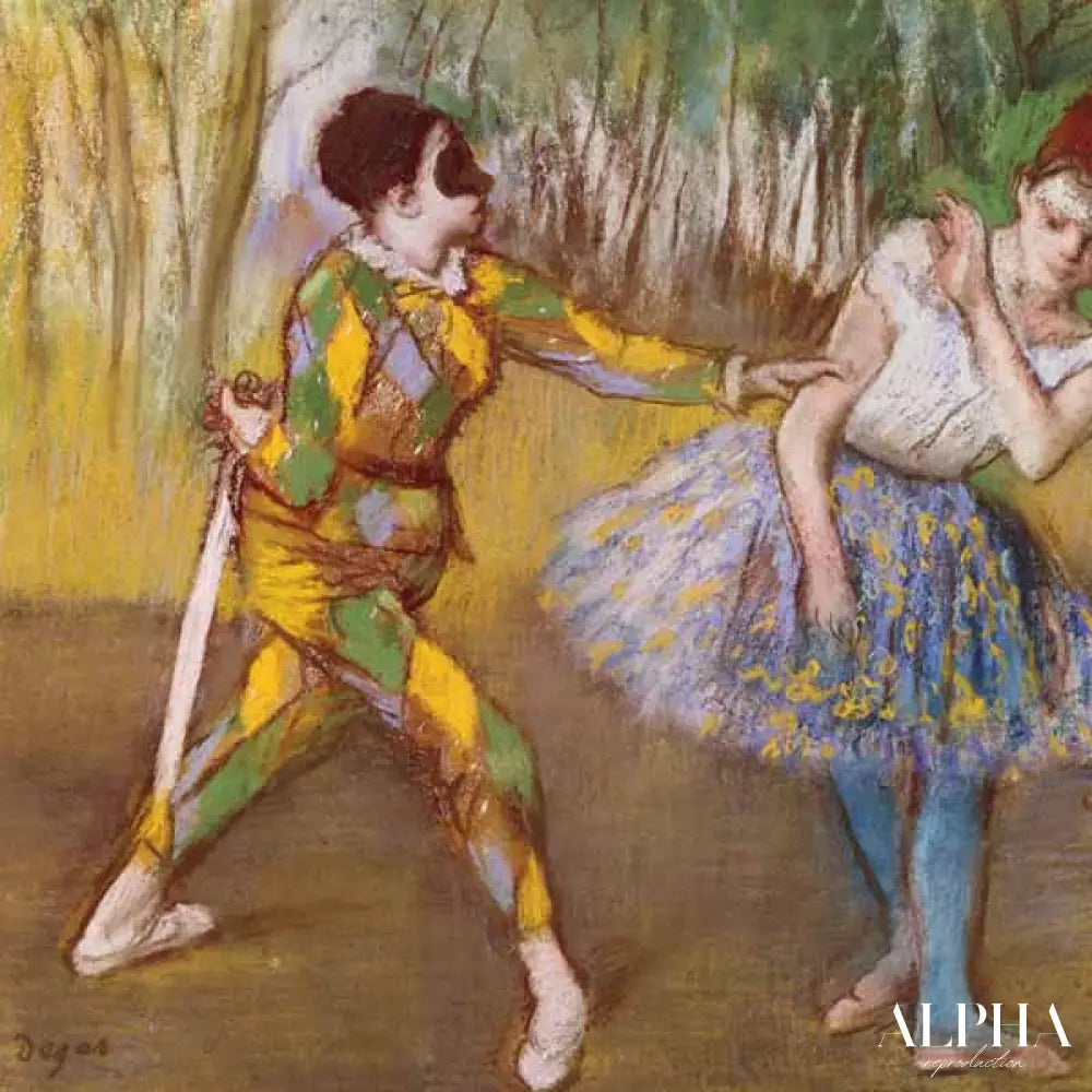 Harlequin et Columbine - Edgar Degas - Reproductions de tableaux et peintures haut de gamme