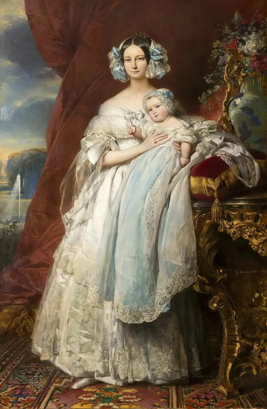 メーニェルンブルクのプリンセス、オルレアン公爵夫人エレーヌ＝ルイーズ（1814-1858） - フランツ・ザヴェル・ウィンターハルター

Source:
Hélène-Louise, princesse de Mecklenbourg, duchesse d'Orléans (1814-1858) - Franz Xaver Winterhalter