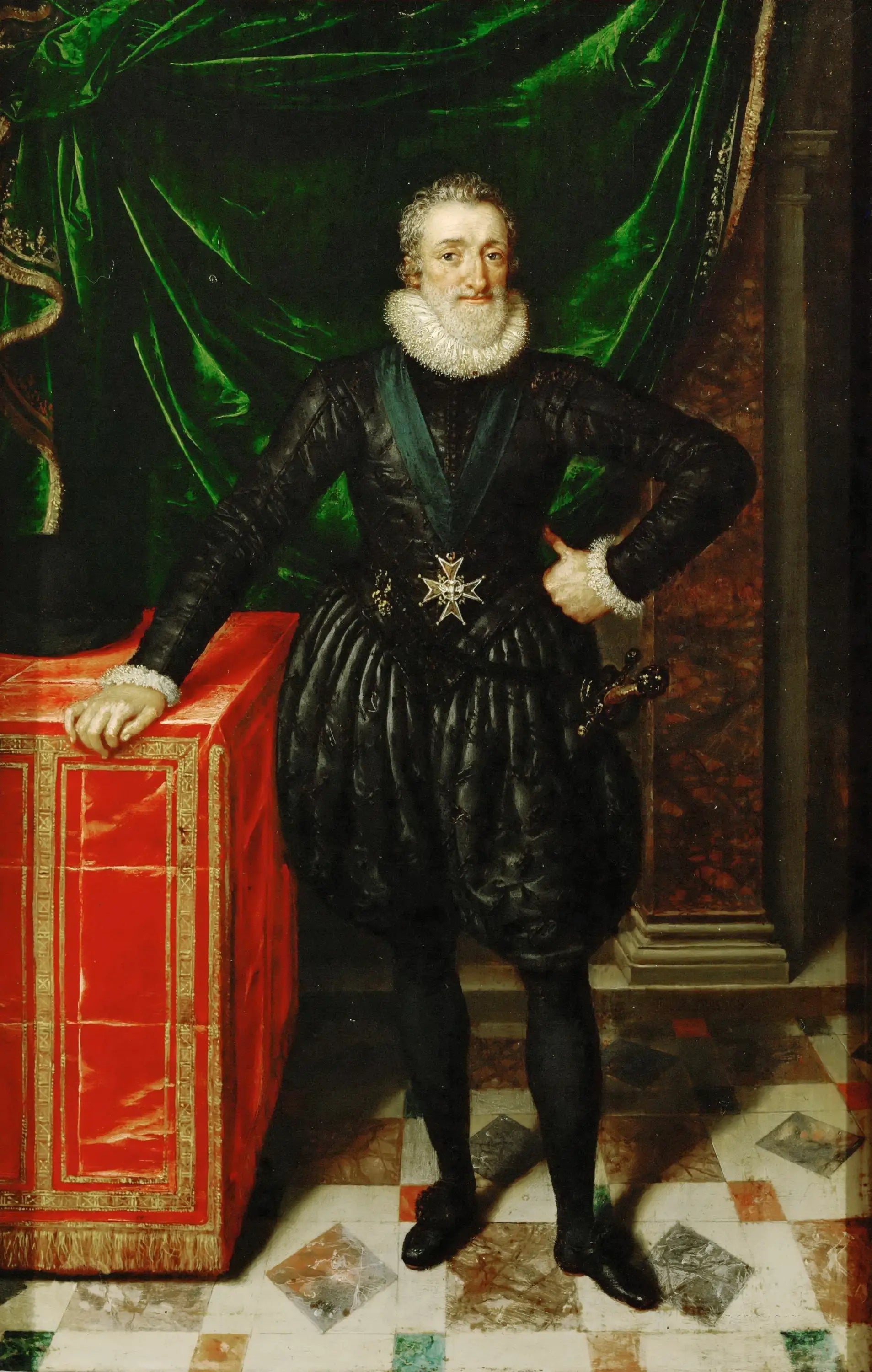 Henri IV roi de France en costume noir - Frans Pourbus the Younger - Alpha Reproduction