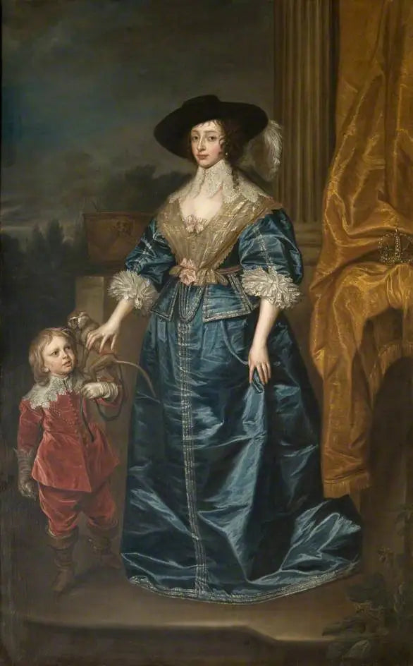 ヘンリエッタ・マリア（1609年–1669年）、小人のジェフリー・ハドソンとともに - アントワーヌ・ヴァン・ダイク

Source:
Henrietta Maria (1609–1669), avec le nain, Geoffrey Hudson - Antoine van Dyck