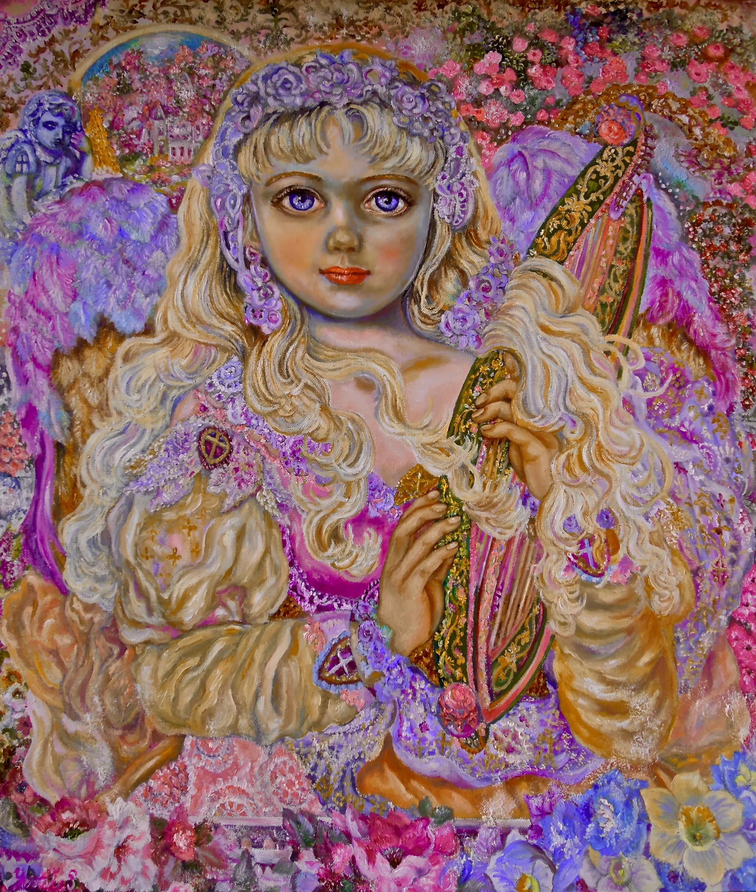 Herbal angel - Yumi Sugai Reproductions de tableaux à la peinture à l’huile