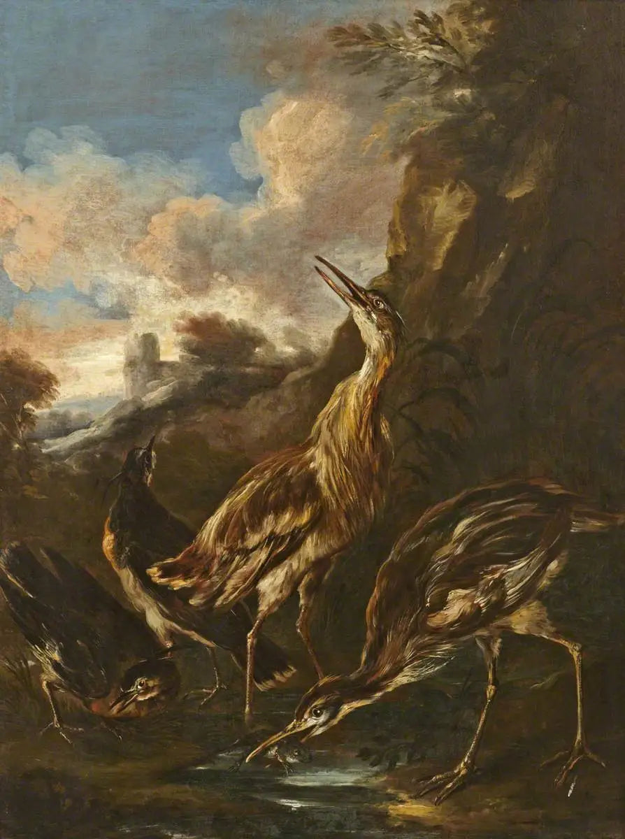 Hérons et vanneaux - Melchior de Hondecoeter image 1 reproduction d’œuvre d’art à l’huile