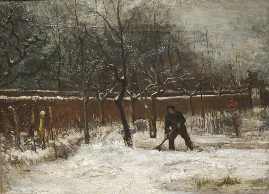 Hiver (Le jardin du presbytère sous la neige) - Vincent van Gogh image 1 copie peinte à la main à l’huile