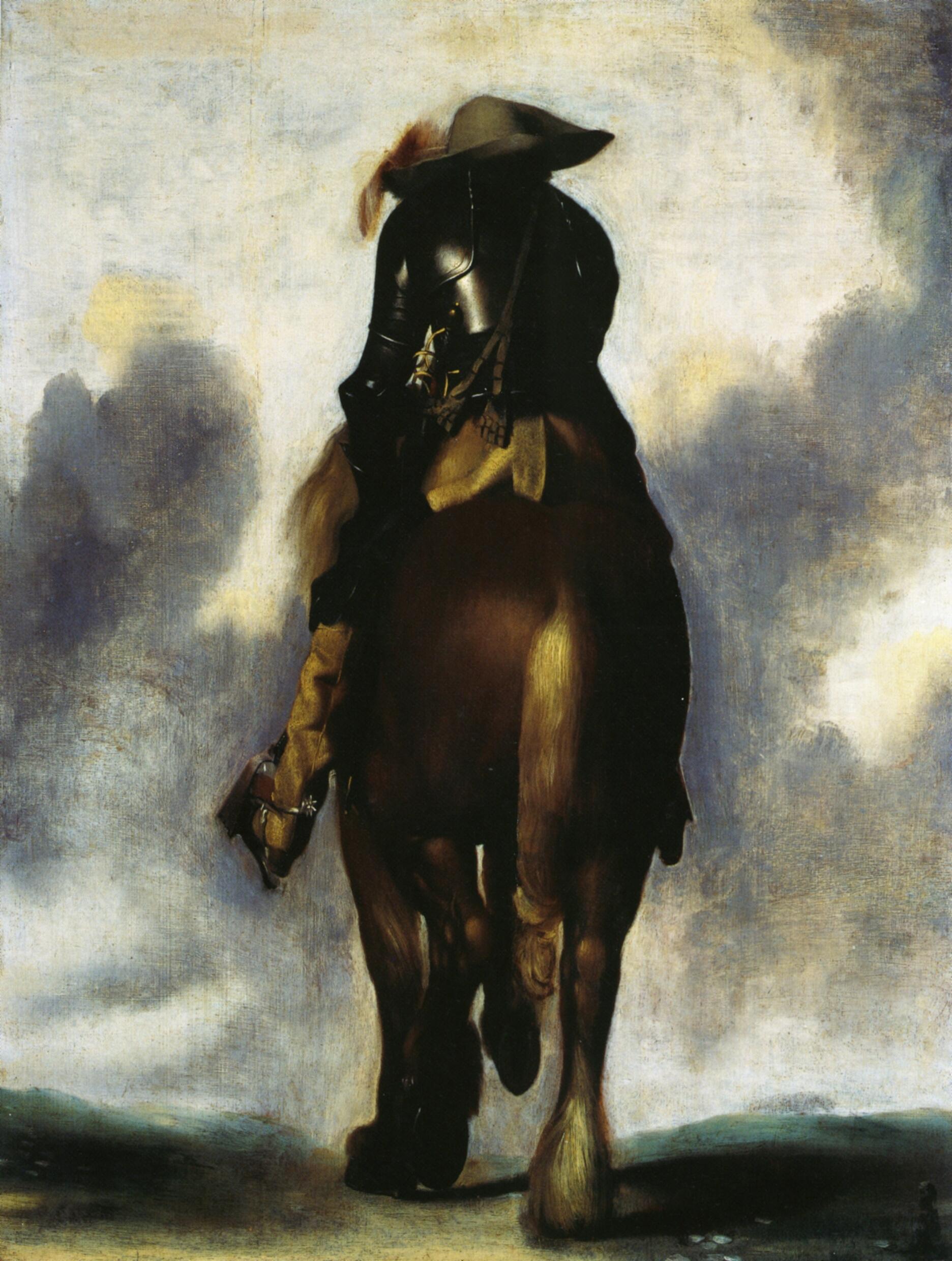 Homme à cheval vu de dos - Gerard ter Borch image 1 reproduction réalisée par Alpha Reproduction