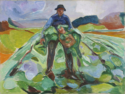 Homme dans le champ de choux - Edvard Munch - Alpha Reproduction