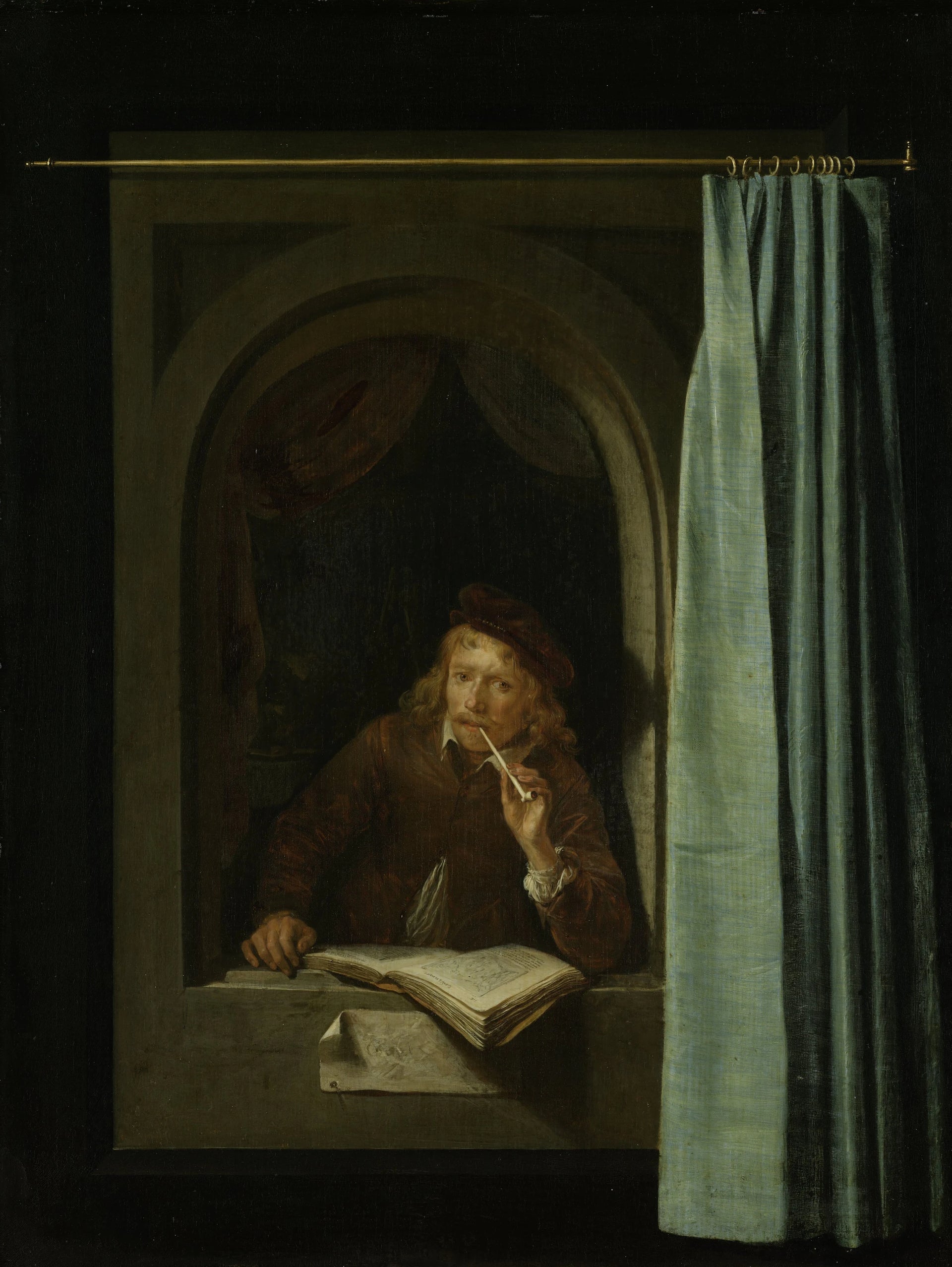 Homme fumeur de pipe - Gérard Dou