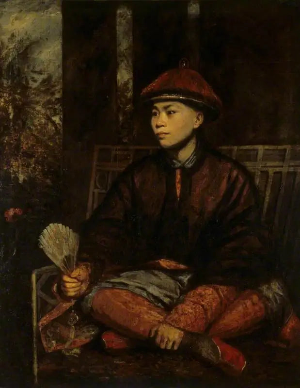 Huang Ya Dong (Wang-Y-Tong) (né vers 1753- fl. en Angleterre 1770/76) - Joshua Reynolds image 1 copie peinte à la main à l’huile