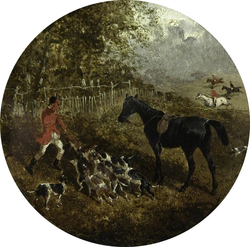 キツネ狩りの八つの円形シーン：殺害 - ジョン・フレデリック・ヘリング Sr.  

Source:
Huit scènes circulaires de chasse au renard : la mise à mort - John Frederick Herring, Sr.