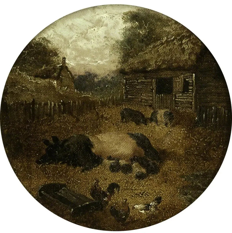 HUIT_SC_NES_DE_FERME_CIRCULAIRES_1_COCHONS_2_JUMENT_ET_POULAIN_3_VACHES_4_MOUTONS_5_POULETS_6_CANARDS_7_LAPINS_8_NE__60x60