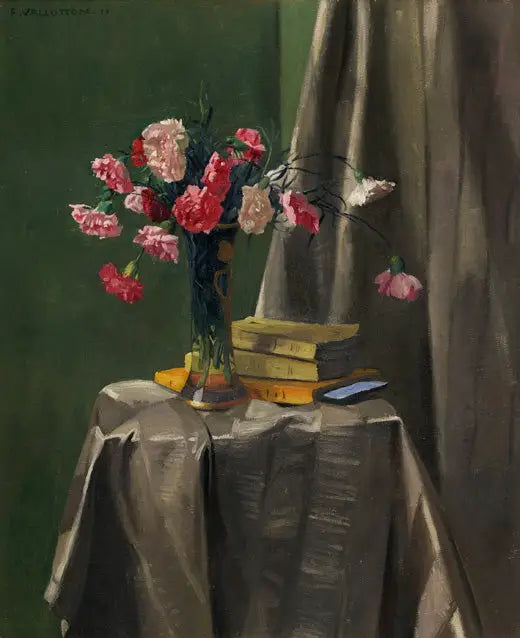 バラのカーテンと本 - フェリックス・ヴァロットン

Source:
Œillets roses et livres - Félix Vallotton