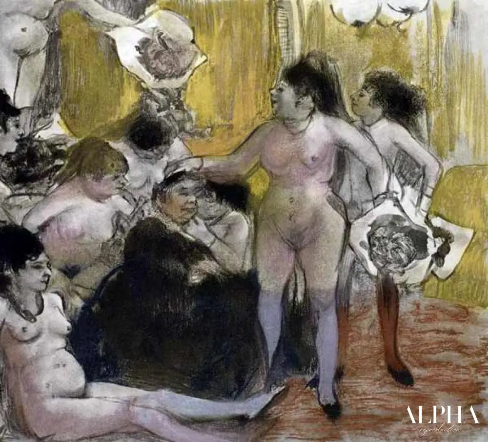 Illustration de "La Maison Tellier" de Guy de Maupassant - Edgar Degas - Reproductions de tableaux et peintures haut de gamme