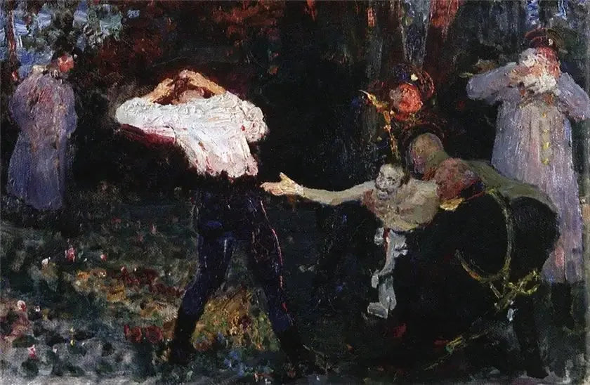 Дуэль. Эскиз - Ilya Repin image 1 reproduction de peinture à l’huile