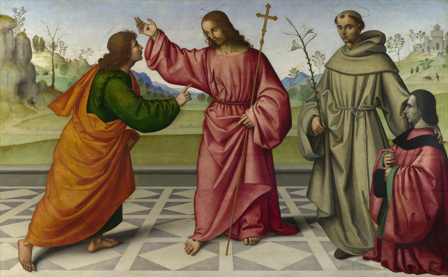 L'incrédulité de saint Thomas avec un donateur - Giovan Battista Bertucci il Giovane