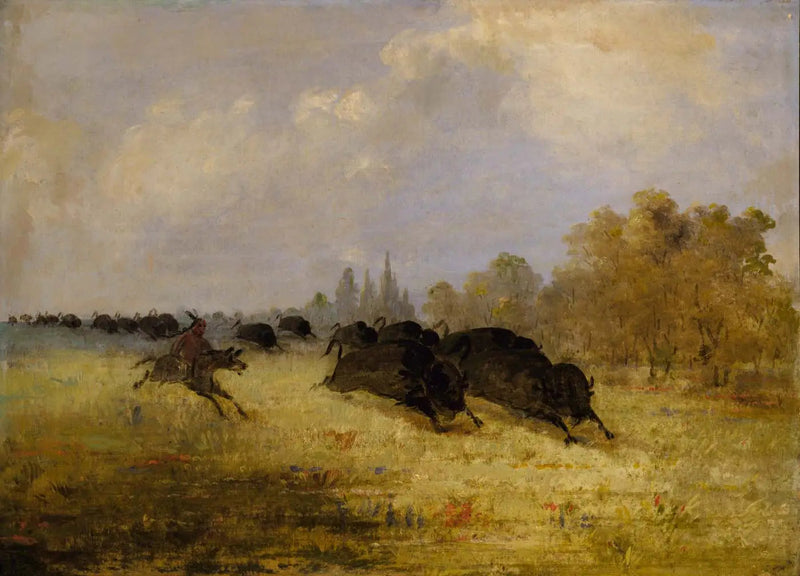 インディアン・キャドーがバイソンを追う、クロス・ティンバーズ、テキサス - ジョージ・キャトリン

Source:
Indiens Caddo chassant le bison, Cross Timbers, Texas - George Catlin