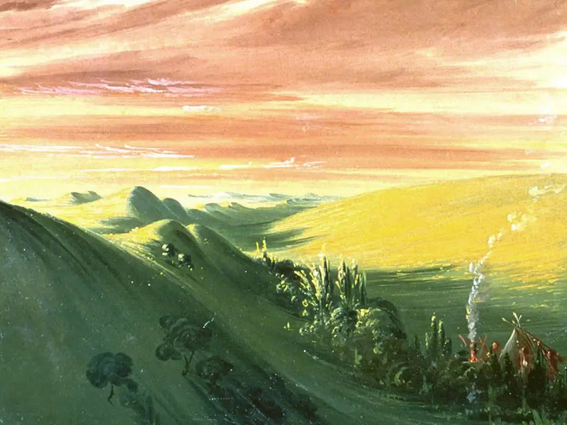 夕暮れ時にキャンプするインディアン、ハイムズーリ - ジョージ・キャトリン

Source:
Indiens campant au coucher du soleil, Haut-Missouri - George Catlin