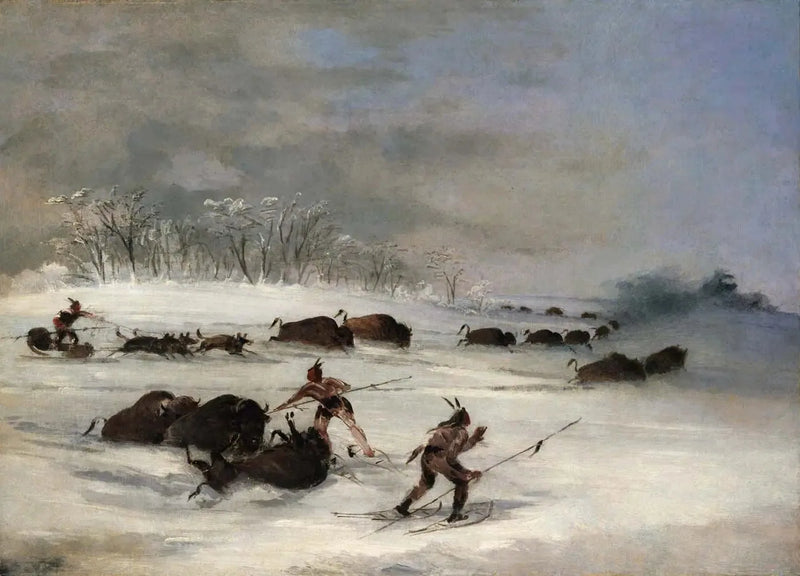 スー族インディアンがスノーシューでバイソンを投げている - ジョージ・キャトリン

Source:
Indiens Sioux en raquettes lançant des bisons - George Catlin