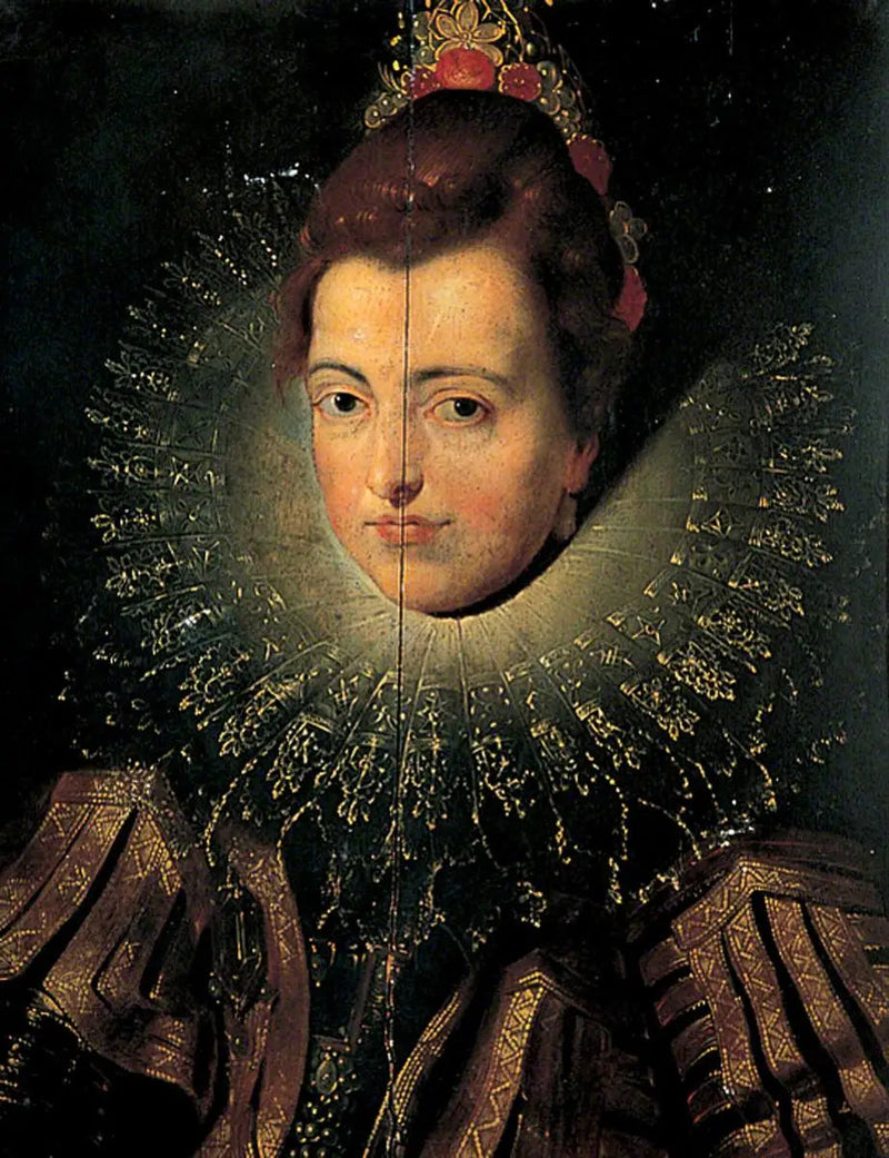 インファンテ・イザベル・クレール・エウジェニー・デ・エスパーニャ（1566-1633）、オーストリア大公女 - フランス・プルブス・ザ・ヤンガー

Source:
Infante Isabelle Claire Eugénie d'Espagne (1566-1633), archiduchesse d'Autriche - Frans Pourbus the Younger