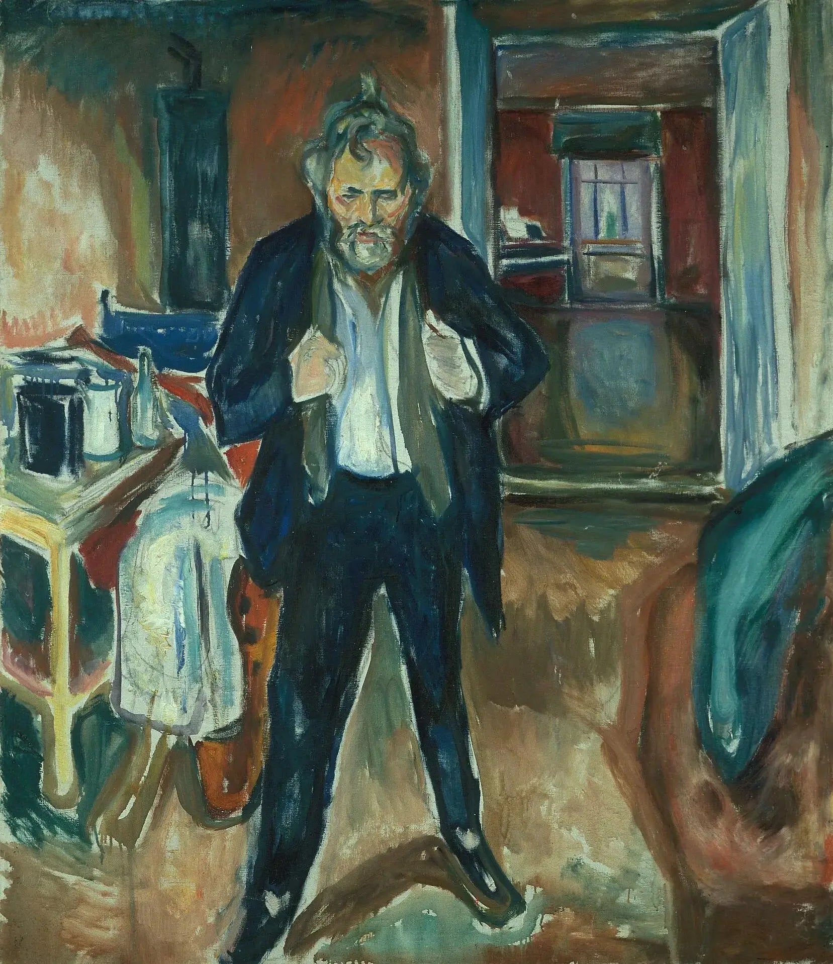 Insomnie. Autoportrait au tumulte intérieur - Edvard Munch image 1 reproduction réalisée par Alpha Reproduction