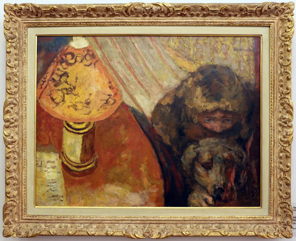 Intérieur (à la lumière de la lampe) - Pierre Bonnard image 1 reproduction réalisée par Alpha Reproduction