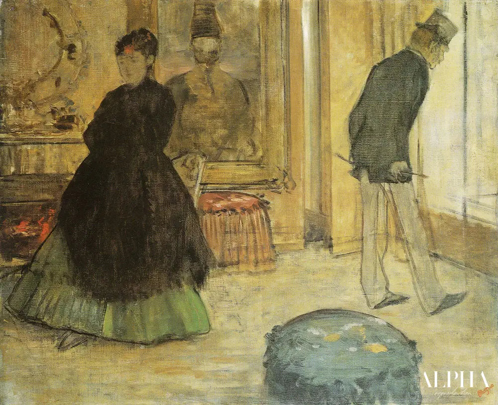 Intérieur avec deux personnages - Edgar Degas - Reproductions de tableaux et peintures haut de gamme