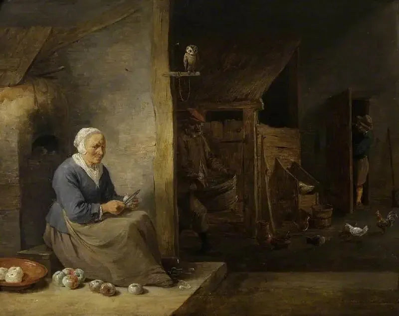 内部、リンゴの皮をむく老婦人 - デイヴィッド・テニエール・ル・ジュヌ

Source:
Intérieur, avec une vieille femme épluchant des pommes - David Teniers le Jeune