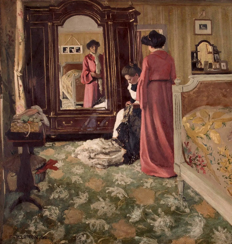 室内、二人の人物の部屋 - フェリックス・ヴァロトン

Source:
Intérieur, chambre à deux personnages - Félix Vallotton