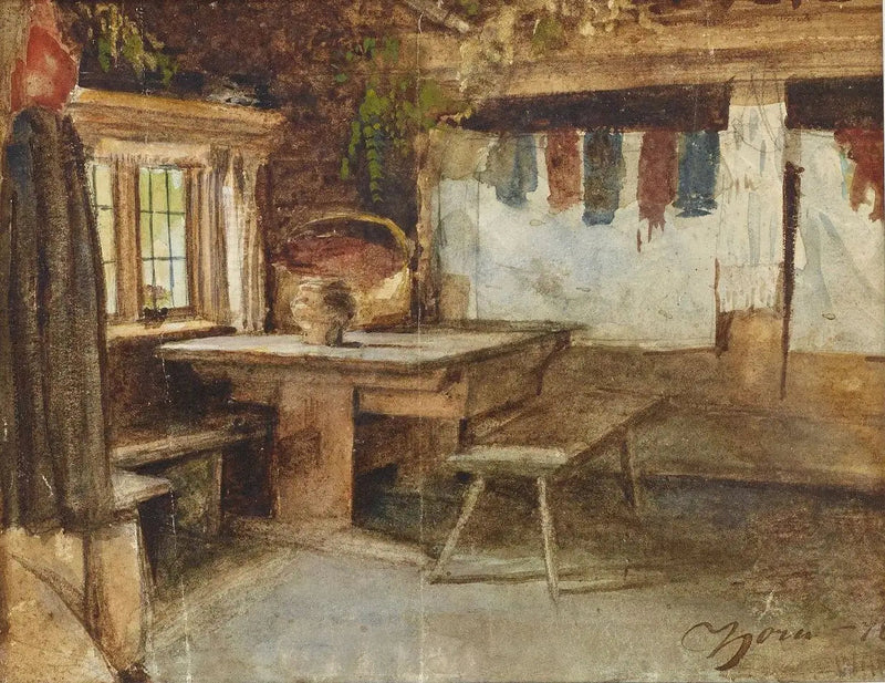 モーラのコテージの内部 - アンダース・ゾーン

Source:
Intérieur d'un chalet à Mora - Anders Zorn
